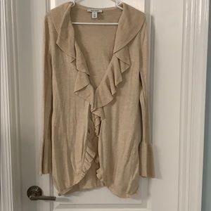 White House Black Market Beige Cardigan